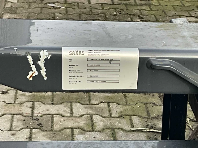 Saxas rwp 74 - s abh 1320 eu6 chassis (2x) - afbeelding 6 van  7
