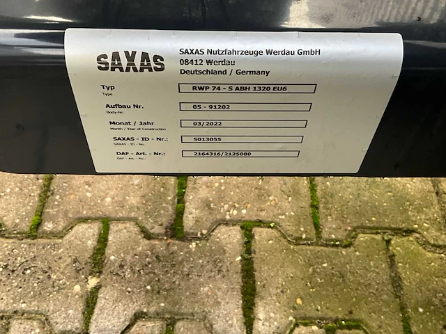 Saxas rwp 74 - s abh 1320 eu6 chassis (2x) - afbeelding 7 van  7