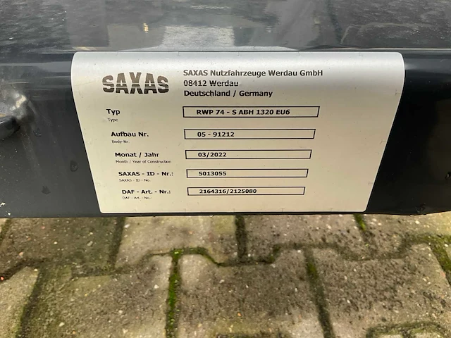 Saxas rwp 74 - s abh 1320 eu6 chassis (2x) - afbeelding 6 van  6