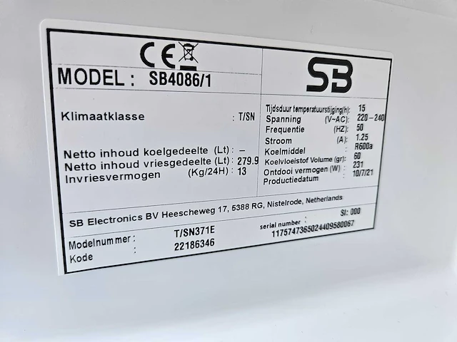Sb - 4086/1 - vriezer - afbeelding 5 van  5