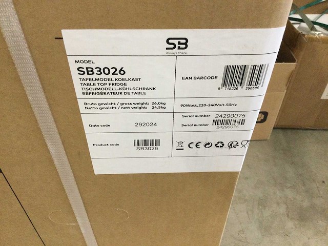 Sb - sb3026 - koelkast tafelmodel - afbeelding 4 van  6