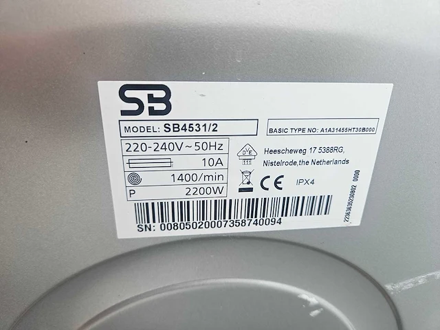 Sb - sb4531/2 - wasmachine - afbeelding 5 van  5