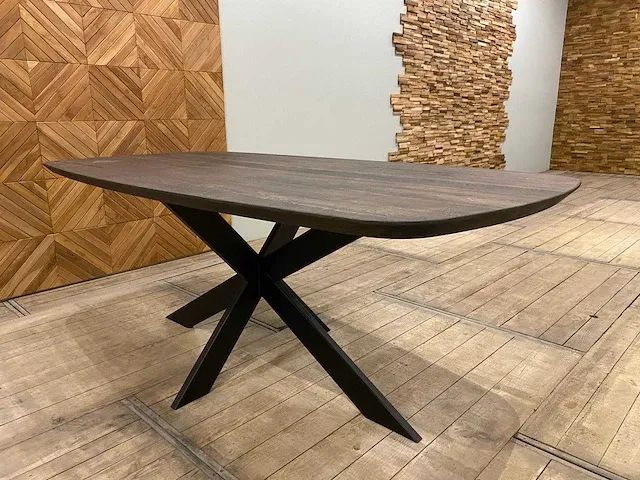 Scandinavisch eiken eettafel 200 cm. - afbeelding 3 van  5