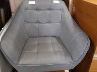 Scandinavisch fauteuil 1 persoons, sanderz, grijs linnen, 2025 - afbeelding 1 van  2