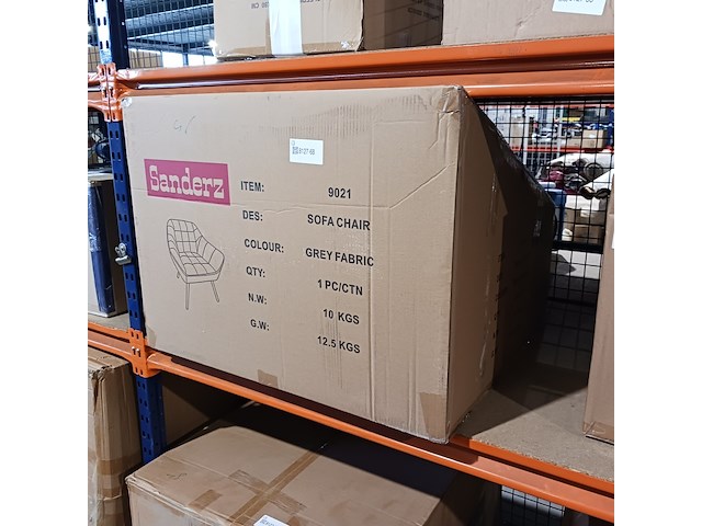 Scandinavisch fauteuil 1 persoons sanderz, grijs linnen, 2025 - afbeelding 2 van  2