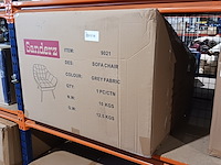 Scandinavisch fauteuil 1 persoons sanderz, grijs linnen, 2025 - afbeelding 2 van  2