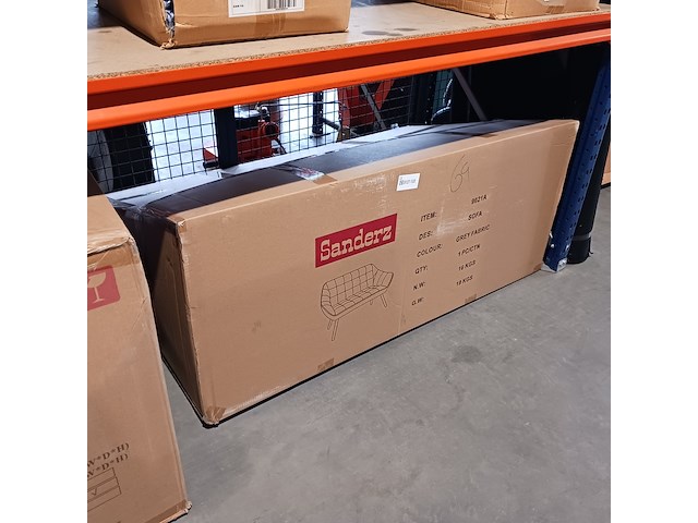 Scandinavisch fauteuil 2 persoons sanderz, grijs linnen, 2025 - afbeelding 2 van  2