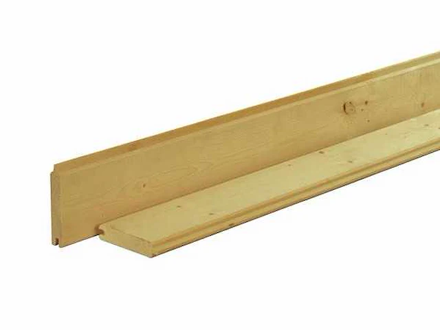 Scandinavisch vuren blokhutprofiel 300x14,5x2,8 cm (51x) - afbeelding 1 van  3