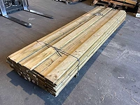 Scandinavisch vuren blokhutprofiel 300x14,5x2,8 cm (51x) - afbeelding 2 van  3