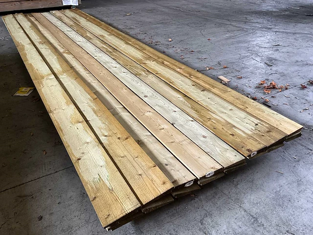 Scandinavisch vuren zweeds rabat 420x14,5x2,1-1 cm (20x) - afbeelding 3 van  4