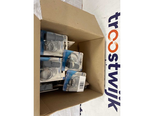 Scanpart afvoerslang verbindingsset - kunststof afvoerverbinder 19 x 19 mm - 2 slangklemmen 20 en 32 mm - afbeelding 2 van  2