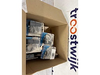 Scanpart afvoerslang verbindingsset - kunststof afvoerverbinder 19 x 19 mm - 2 slangklemmen 20 en 32 mm - afbeelding 2 van  2