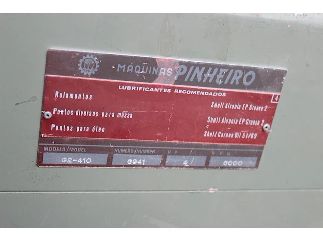 Schaafmachine maquinas pinheiro model g2-410 bouwjaar onbekend. totale lengte 295 cm - afbeelding 4 van  4