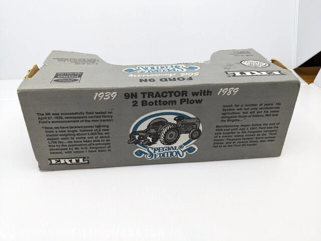 Schaalmodel ertl, ford 9n met 2-schaar ploeg / schaal 1:16, bouwjaar 1989 - afbeelding 4 van  12