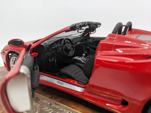 Schaalmodel op kunststof display ferrari, 360 modena cabrio, rood - afbeelding 2 van  10
