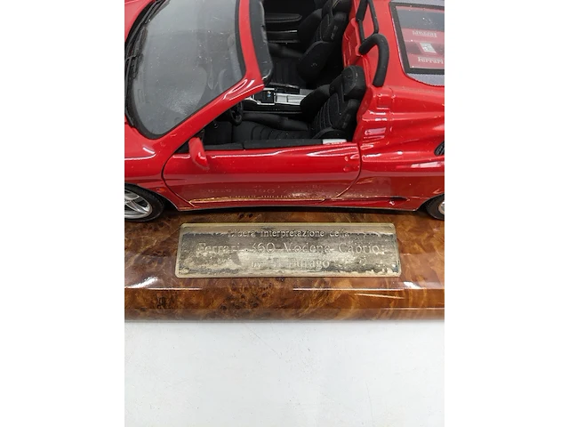 Schaalmodel op kunststof display ferrari, 360 modena cabrio, rood - afbeelding 5 van  10