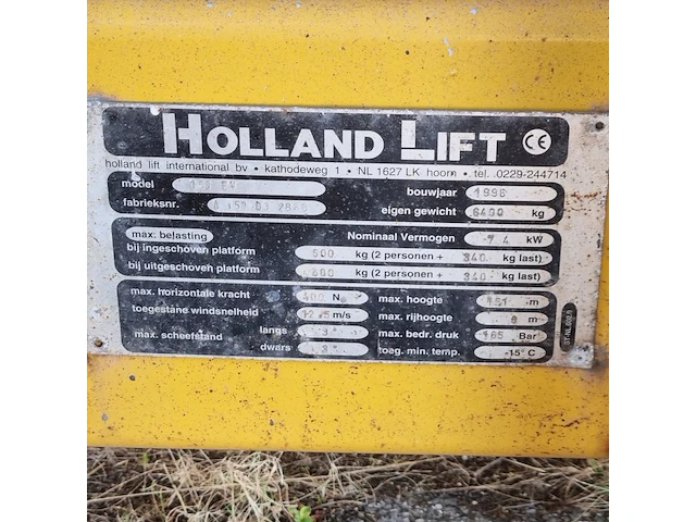 Schaarhoogwerker holland lift, 151ev, bouwjaar 1996 - afbeelding 3 van  16