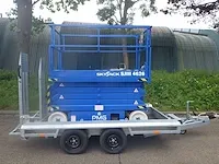 Schaarhoogwerker skyjack sj4626 elektrisch 9.92m 2012 op aanhangwagen vlemmix e 3500kg nieuw - afbeelding 1 van  1