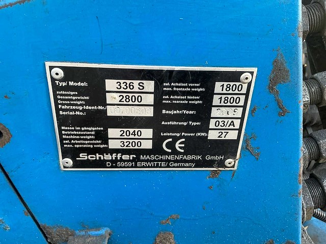 Schäffer 336s wiellader / kniklader - afbeelding 9 van  26