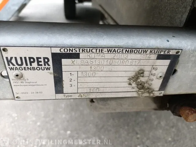 Schaftwagen kuiper, kupa 2003 ase, bouwjaar 2005 - afbeelding 11 van  21
