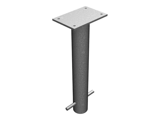 Schake grondkoker, gegalvaniseerd staal, voor plaatsing in beton - afbeelding 2 van  5