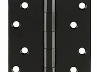 Scharnier 89x89mm recht zwart - afbeelding 1 van  1