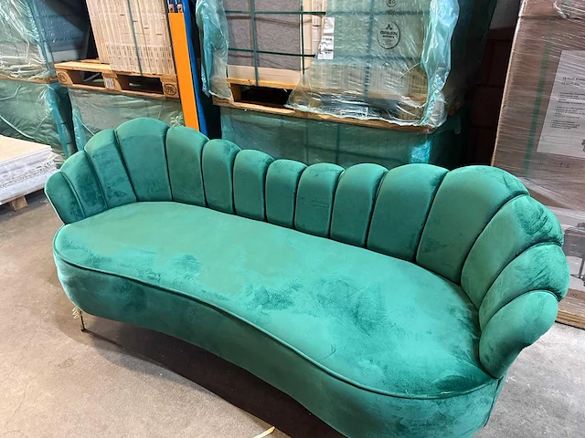 Schelpbank groen 180 cm - afbeelding 1 van  4