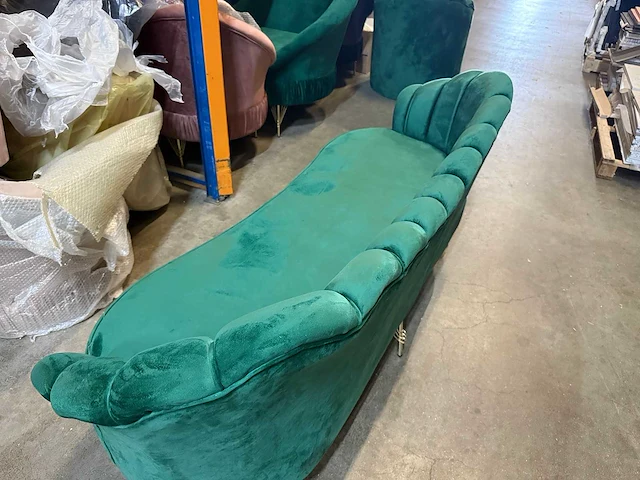 Schelpbank groen 180 cm - afbeelding 3 van  4
