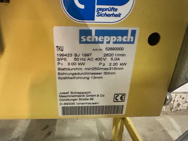 Scheppach - - tafelcirkelzaagmachine - afbeelding 4 van  4