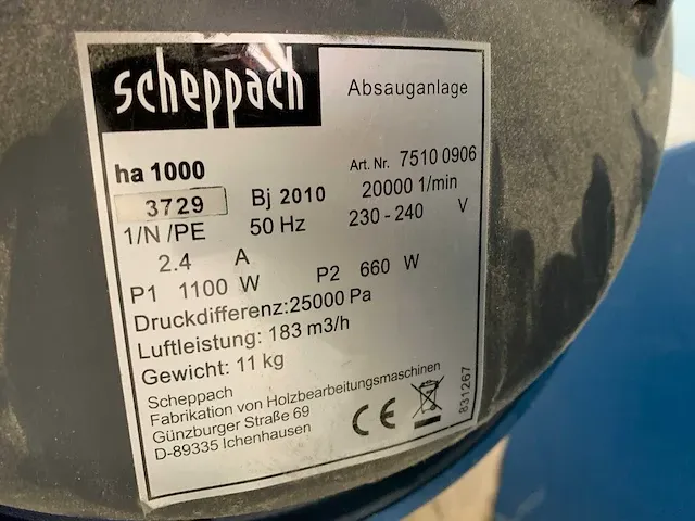 Scheppach - ts 2010 - cirkelzaagmachine - afbeelding 3 van  13