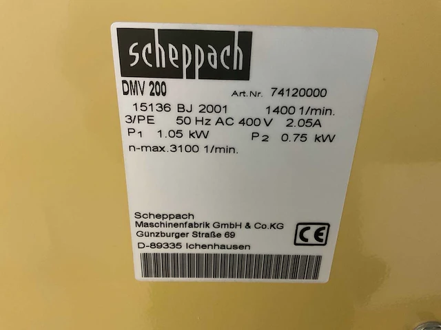 Scheppach dmv200 houtdraaibank - afbeelding 6 van  6