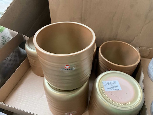 Scheurich - rond - royal gold / douche provence - partij bloempotten - afbeelding 2 van  11