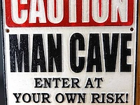 Schild man cave - afbeelding 1 van  5