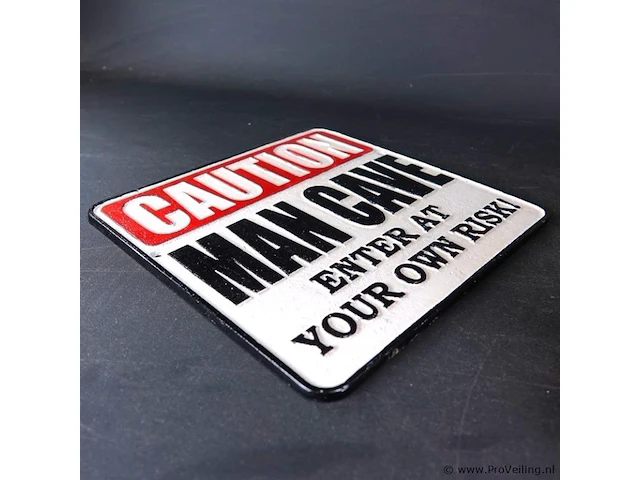 Schild man cave - afbeelding 3 van  5