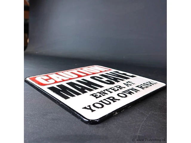 Schild man cave - afbeelding 4 van  5