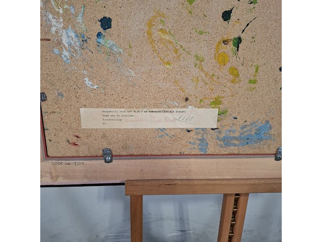 Schilderij, a. van der pas, verwilderd stuk park, 1972 - afbeelding 7 van  8