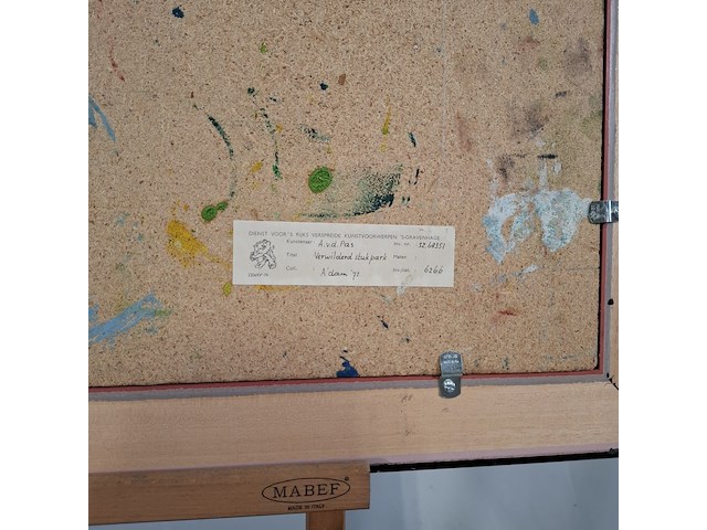 Schilderij, a. van der pas, verwilderd stuk park, 1972 - afbeelding 8 van  8