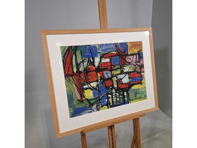 Schilderij, a. van loo, st. jansvuur, 1964 - afbeelding 2 van  8