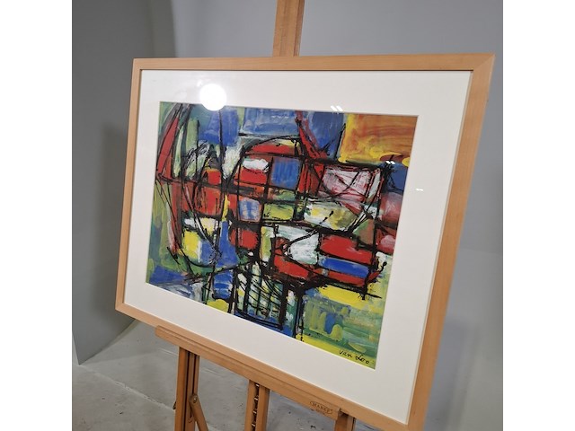 Schilderij, a. van loo, st. jansvuur, 1964 - afbeelding 3 van  8