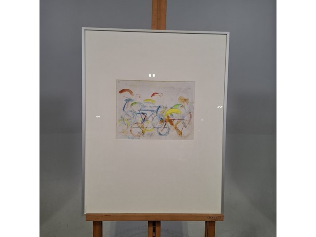 Schilderij, aart kemink, wielrennen - afbeelding 1 van  7