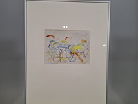 Schilderij, aart kemink, wielrennen - afbeelding 1 van  7