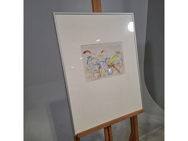 Schilderij, aart kemink, wielrennen - afbeelding 2 van  7