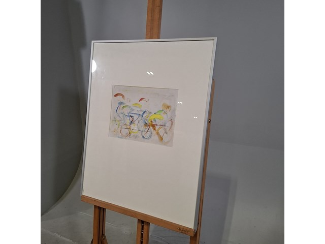 Schilderij, aart kemink, wielrennen - afbeelding 3 van  7
