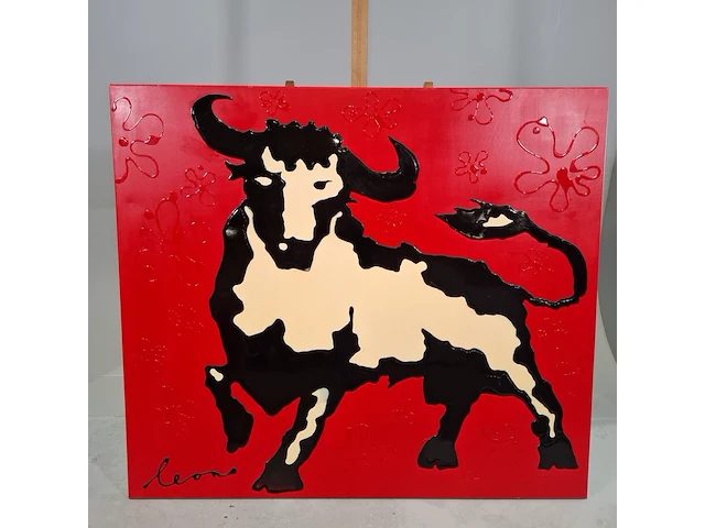 Schilderij, acryl/epoxy, leon bosboom, toro juguetona - afbeelding 1 van  7