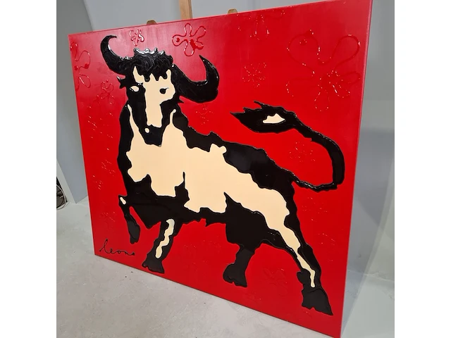 Schilderij, acryl/epoxy, leon bosboom, toro juguetona - afbeelding 3 van  7