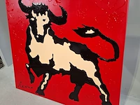Schilderij, acryl/epoxy, leon bosboom, toro juguetona - afbeelding 3 van  7
