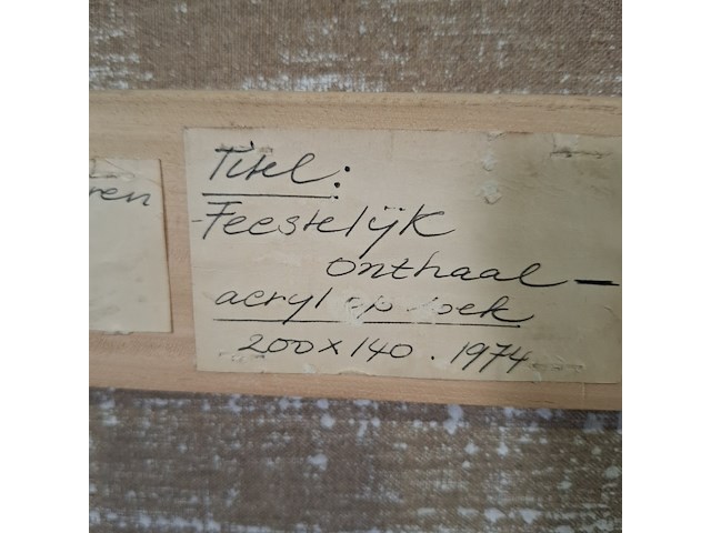 Schilderij, andré dieteren, feestelijk onthaal - afbeelding 10 van  10