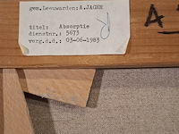 Schilderij, andries jager, absorptie , 1983 - afbeelding 8 van  8