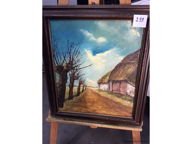 Schilderij boerenschuur getekend - afbeelding 1 van  2