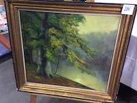 Schilderij bomen getekend - afbeelding 1 van  3